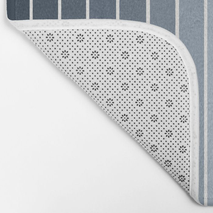 Gradient Arch II Natural Blue Mid Century Modern Rainbow Bath Mat Gallery Image 2