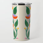 Symmetrical Flowers 2 Travel Mug Gallery Image 1