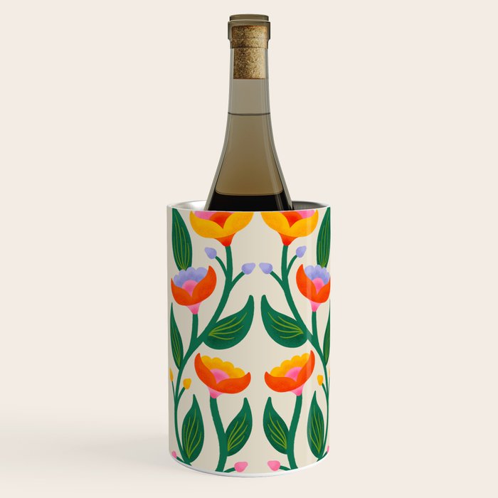 Symmetrical Flowers 2 Wine Chiller Gallery Image 3