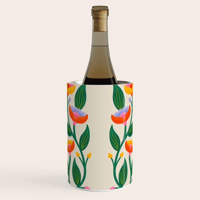 Symmetrical Flowers 2 Wine Chiller Gallery Image 1