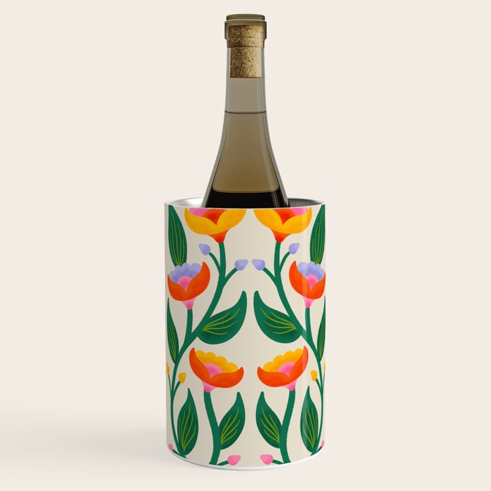 Symmetrical Flowers 2 Wine Chiller Gallery Image 2