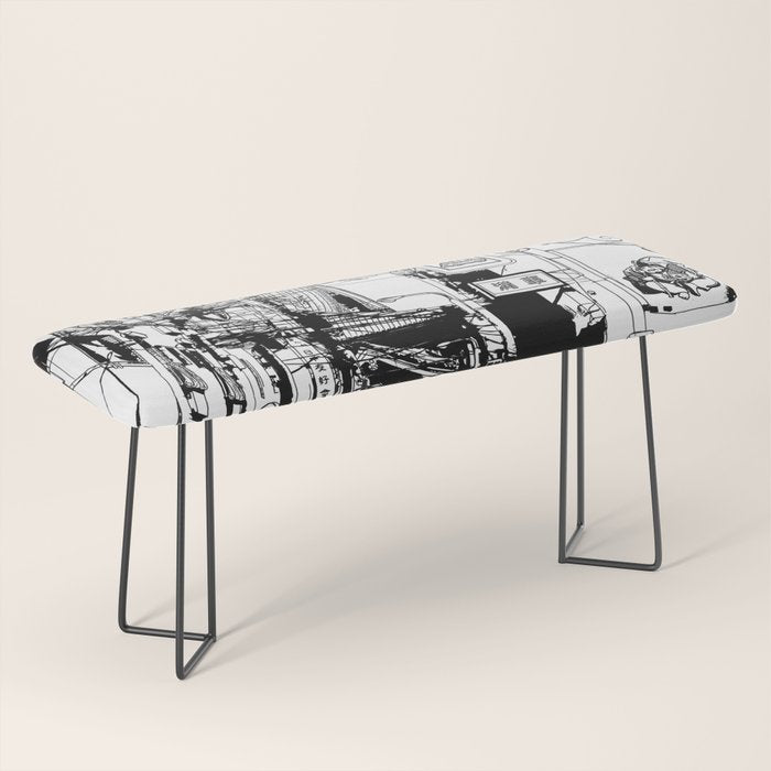 Tokyo street sunrise Bench Gallery Image 1