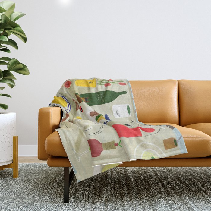 Bites and Borders Throw Blanket Gallery Image 1