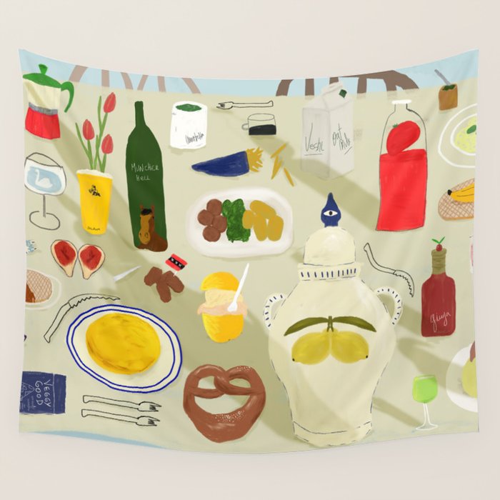 Bites and Borders Wall Tapestry Gallery Image 4