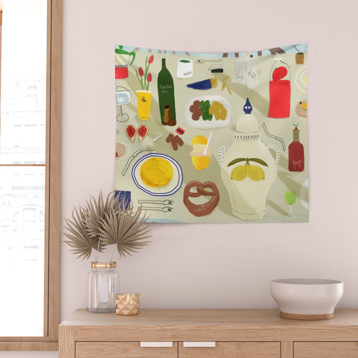 Bites and Borders Wall Tapestry Gallery Image 2