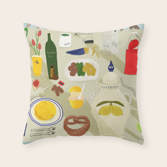 Bites and Borders Throw Pillow Gallery Image 6