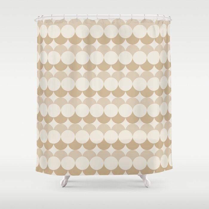 Retro Circular Pattern XX Shower Curtain Gallery Image 1