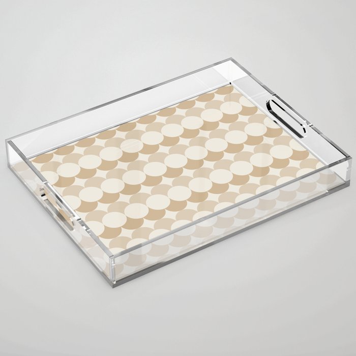 Retro Circular Pattern XX Acrylic Tray Gallery Image 1