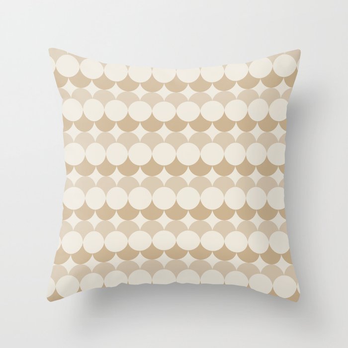 Retro Circular Pattern XX Throw Pillow Gallery Image 1