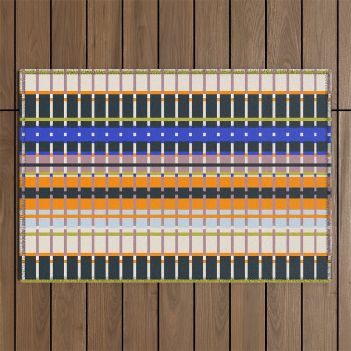 Full Palette Overlap Straps Outdoor Rug Gallery Image 1