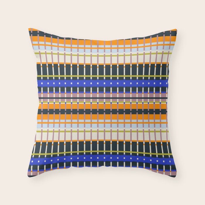 Full Palette Overlap Straps Throw Pillow Gallery Image 1