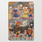 Iskandar (Alexander) builds a wall against Gog and Magog Islamic Antique Art Cutting Board Gallery Image 1