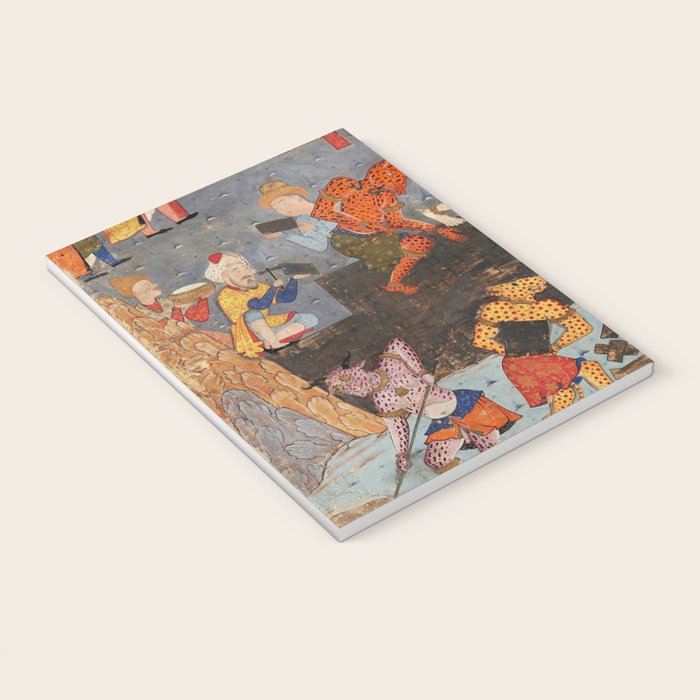 Iskandar (Alexander) builds a wall against Gog and Magog Islamic Antique Art Notebook Gallery Image 3