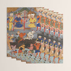 Iskandar (Alexander) builds a wall against Gog and Magog Islamic Antique Art Wrapping Paper Gallery Image 3
