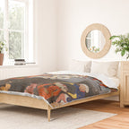 Iskandar (Alexander) builds a wall against Gog and Magog Islamic Antique Art Duvet Cover Gallery Image 2