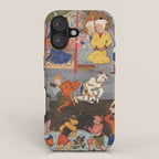 Iskandar (Alexander) builds a wall against Gog and Magog Islamic Antique Art iPhone Case Gallery Image 1