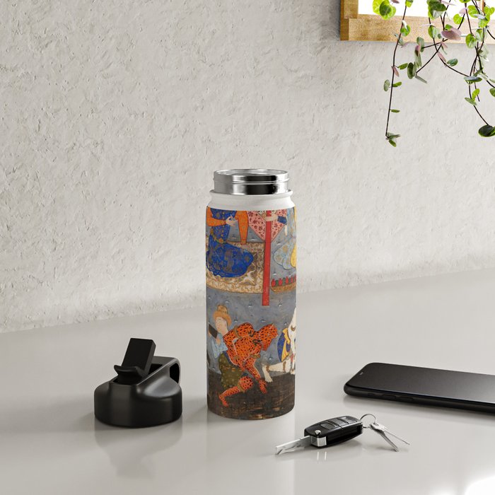 Iskandar (Alexander) builds a wall against Gog and Magog Islamic Antique Art Water Bottle Gallery Image 4