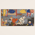 Iskandar (Alexander) builds a wall against Gog and Magog Islamic Antique Art Desk Mat Gallery Image 3