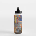 Iskandar (Alexander) builds a wall against Gog and Magog Islamic Antique Art Water Bottle Gallery Image 3
