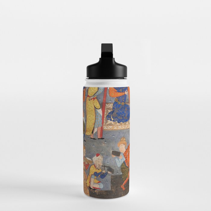 Iskandar (Alexander) builds a wall against Gog and Magog Islamic Antique Art Water Bottle Gallery Image 3