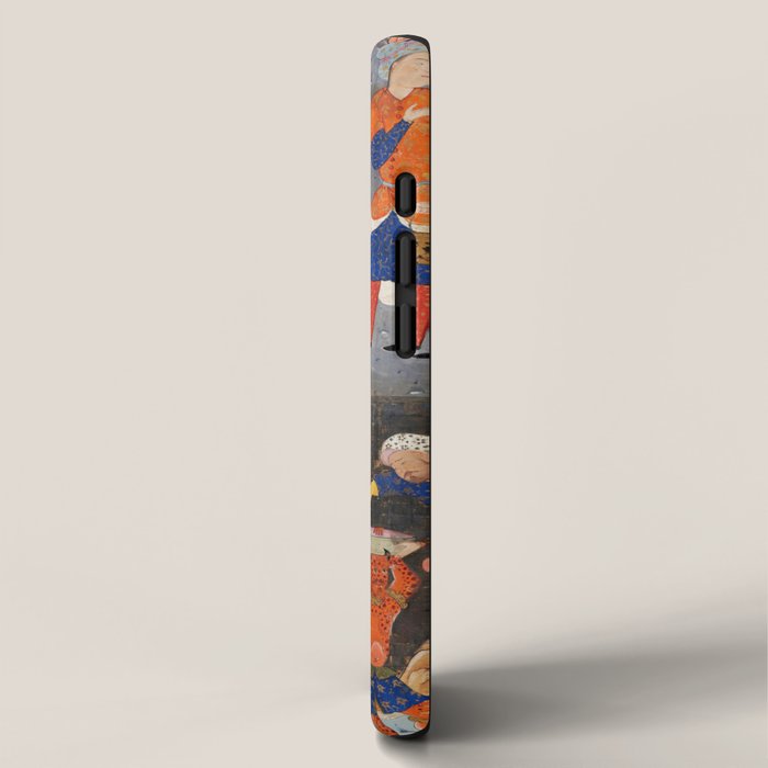 Iskandar (Alexander) builds a wall against Gog and Magog Islamic Antique Art iPhone Case Gallery Image 2