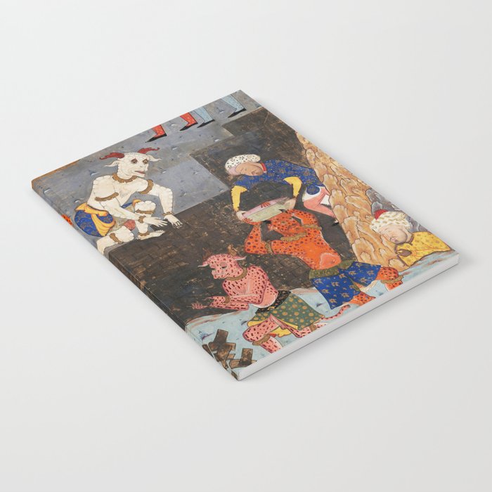 Iskandar (Alexander) builds a wall against Gog and Magog Islamic Antique Art Notebook Gallery Image 2