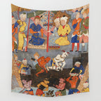 Iskandar (Alexander) builds a wall against Gog and Magog Islamic Antique Art Wall Tapestry Gallery Image 4