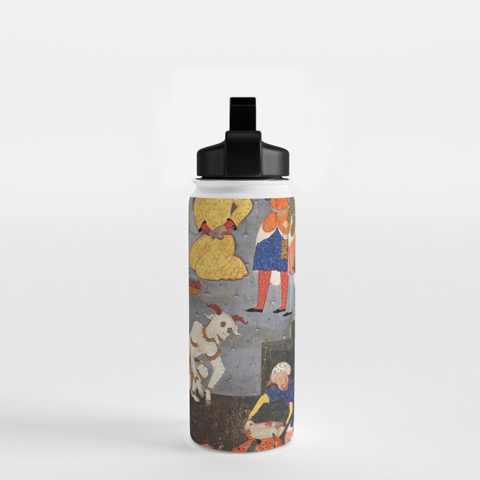Iskandar (Alexander) builds a wall against Gog and Magog Islamic Antique Art Water Bottle Gallery Image 2