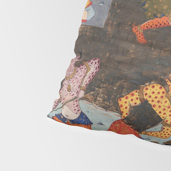 Iskandar (Alexander) builds a wall against Gog and Magog Islamic Antique Art Pillow Sham Gallery Image 4