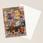 Iskandar (Alexander) builds a wall against Gog and Magog Islamic Antique Art Stationery Card Gallery Image 2