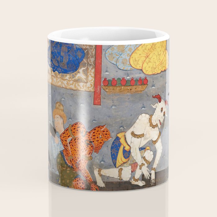 Iskandar (Alexander) builds a wall against Gog and Magog Islamic Antique Art Coffee Mug Gallery Image 4