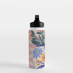 Still life pastel colours flowered pot with flowers Water Bottle Gallery Image 3