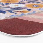 Still life pastel colours flowered pot with flowers Bath Mat Gallery Image 3