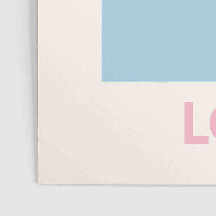 Amour Love Blue Pink Heart Poster Gallery Image 3