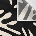 Ailanthus Cutouts Abstract Pattern in Black and Cream Wall Tapestry Gallery Image 3