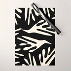 Ailanthus Cutouts Abstract Pattern in Black and Cream Wrapping Paper Gallery Image 1