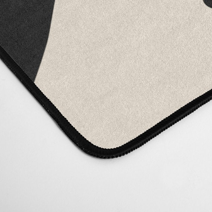 Ailanthus Cutouts Abstract Pattern in Black and Cream Desk Mat Gallery Image 4