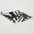 Ailanthus Cutouts Abstract Pattern in Black and Cream Yoga Mat Gallery Image 2