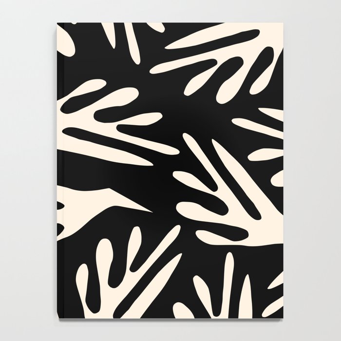 Ailanthus Cutouts Abstract Pattern in Black and Cream Notebook Gallery Image 4