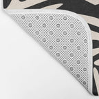 Ailanthus Cutouts Abstract Pattern in Black and Cream Bath Mat Gallery Image 2