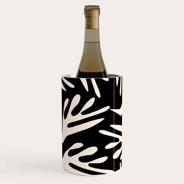 Ailanthus Cutouts Abstract Pattern in Black and Cream Wine Chiller Gallery Image 2