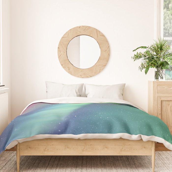 Aurora Borealis Northern Lights 01 Duvet Cover Gallery Image 3