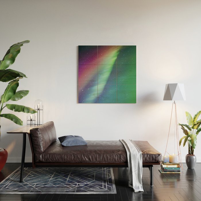 Aurora Borealis Northern Lights 01 Wood Wall Art Gallery Image 2