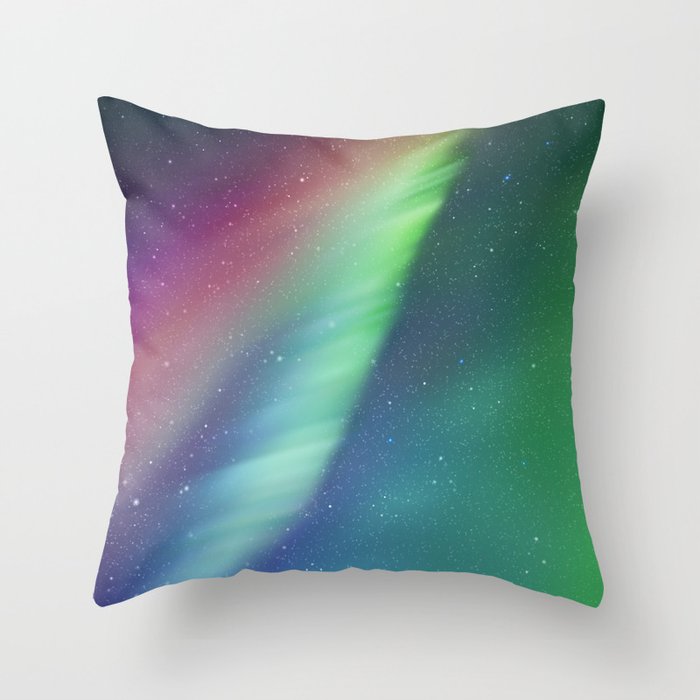 Aurora Borealis Northern Lights 01 Throw Pillow Gallery Image 1