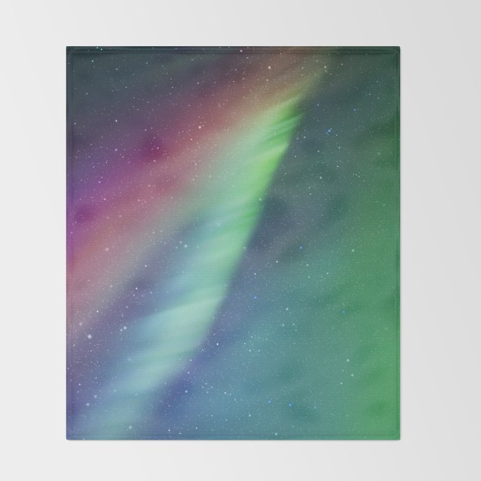 Aurora Borealis Northern Lights 01 Throw Blanket Gallery Image 2