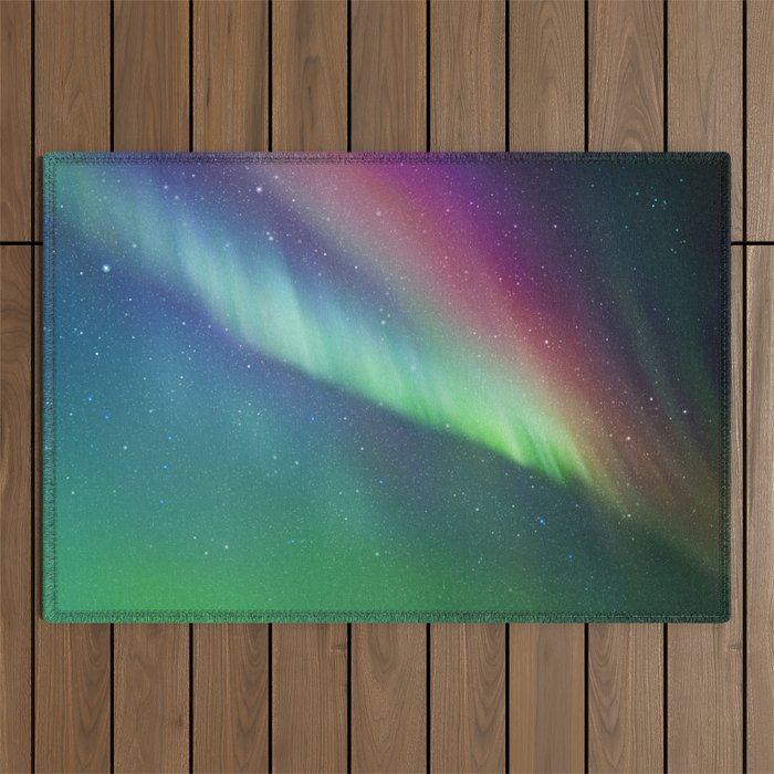 Aurora Borealis Northern Lights 01 Outdoor Rug Gallery Image 1