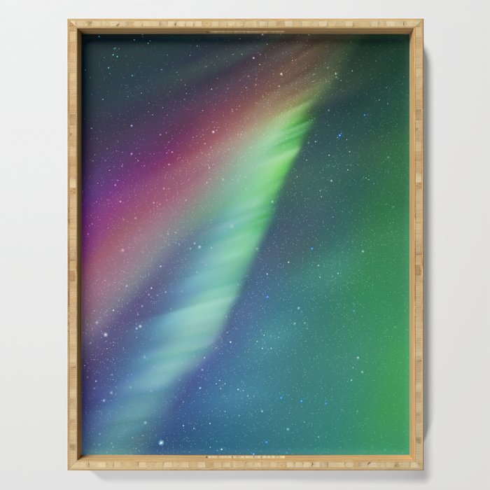Aurora Borealis Northern Lights 01 Serving Tray Gallery Image 1