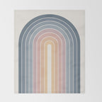 Gradient Arch XXII Sunrise Mid Century Modern Rainbow Throw Blanket Gallery Image 2