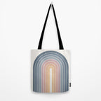 Gradient Arch XXII Sunrise Mid Century Modern Rainbow Tote Bag Gallery Image 2
