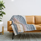 Gradient Arch XXII Sunrise Mid Century Modern Rainbow Throw Blanket Gallery Image 1